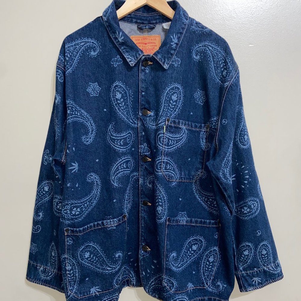 Levi's X Snoop Dogg Blue Paisley Bandana 420 Denim Ja… Gem